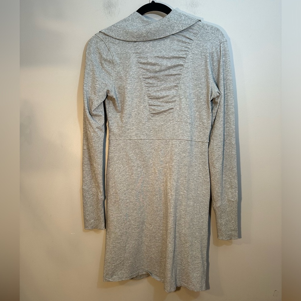 Athleta S Gray Athletic Dress Thumb Holes Stretch Modest COZY UP - Picture 6 of 11